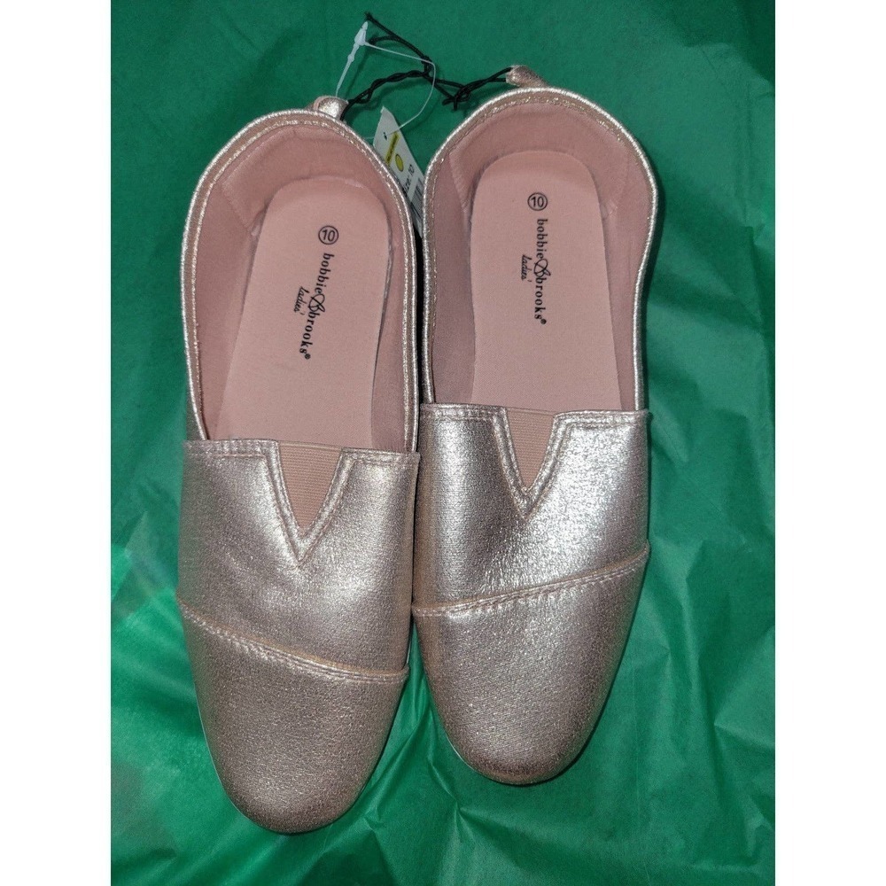NWT Rose Gold Shimmer Slip On womens shoes size 10
